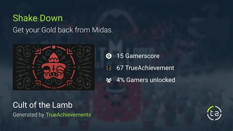Shake Down achievement in Cult of the Lamb.